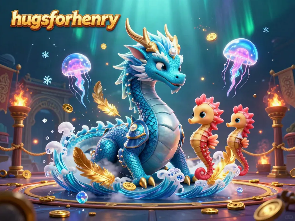 Experience thrilling gameplay in the Hugs for Henry themed casino, featuring vibrant characters and dynamic elements.