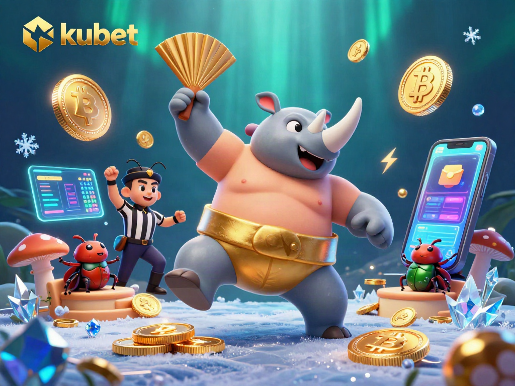 Experience thrilling kubet betting moments with vibrant beetle champions and cryptocurrency elements.