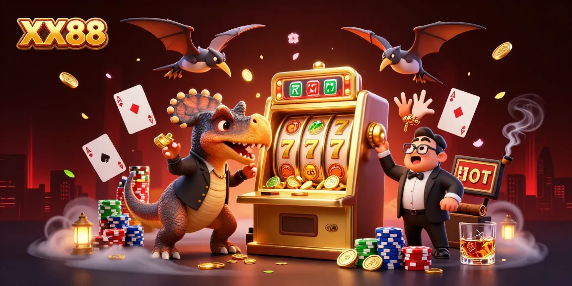 Engage with the thrilling XX88 casino experience featuring exciting slot animations and vibrant game elements.