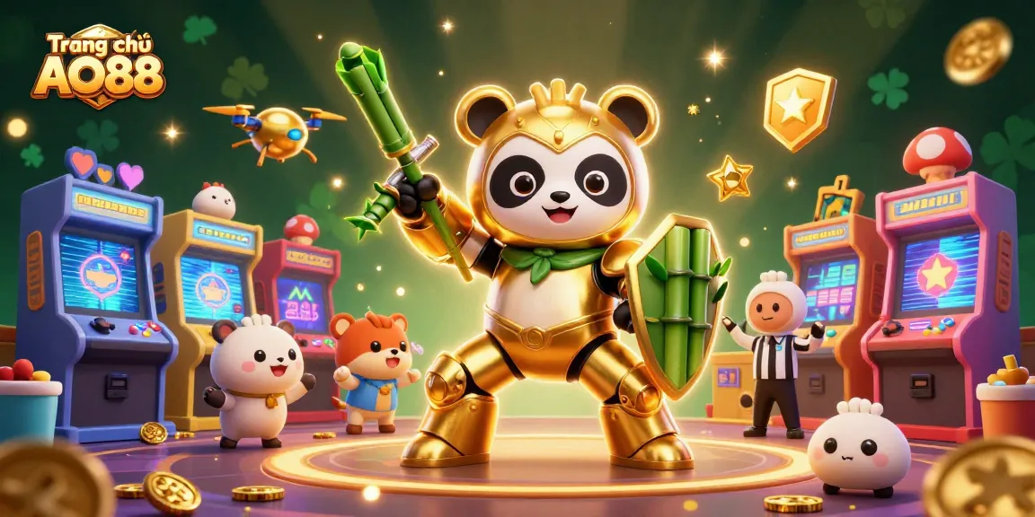 Engage in thrilling action at Trang chủ AO88 featuring a vibrant casino scene with lively characters.