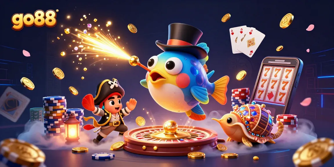 Experience the excitement at go88, featuring vibrant characters and dynamic casino elements.